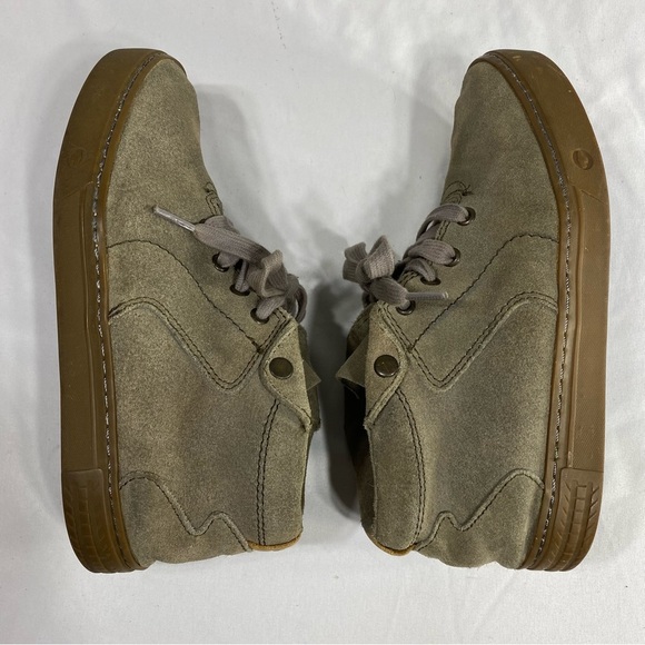 Tredagain Hawthorne Gray Suede Mid-Top Recycled Tire Hiking Shoes - Picture 7 of 9